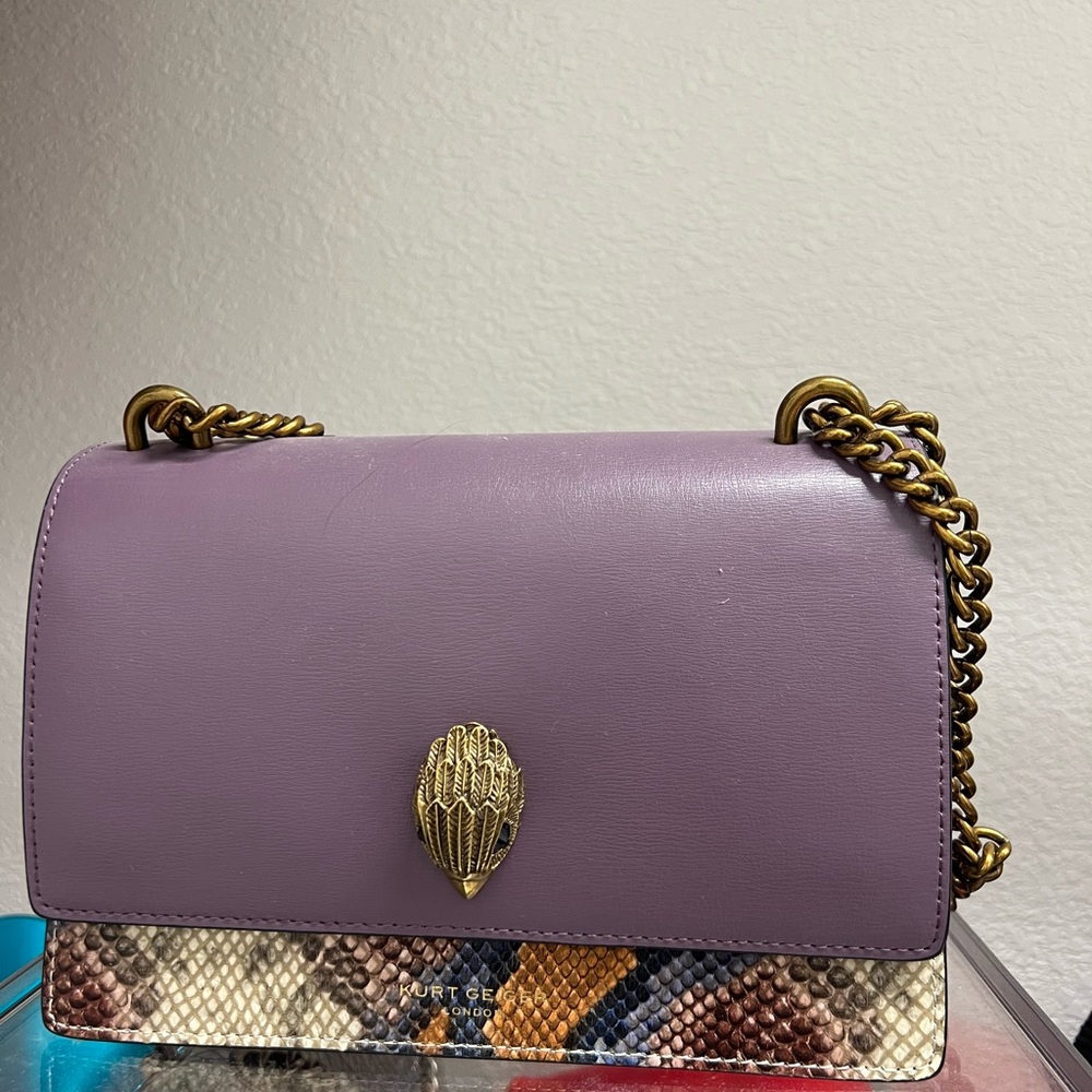LIKE NEW Kurt Geiger Purple and Multicolor Chain Bag